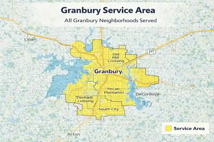 Dumpster rental service areas across Granbury - We serve all neighborhoods